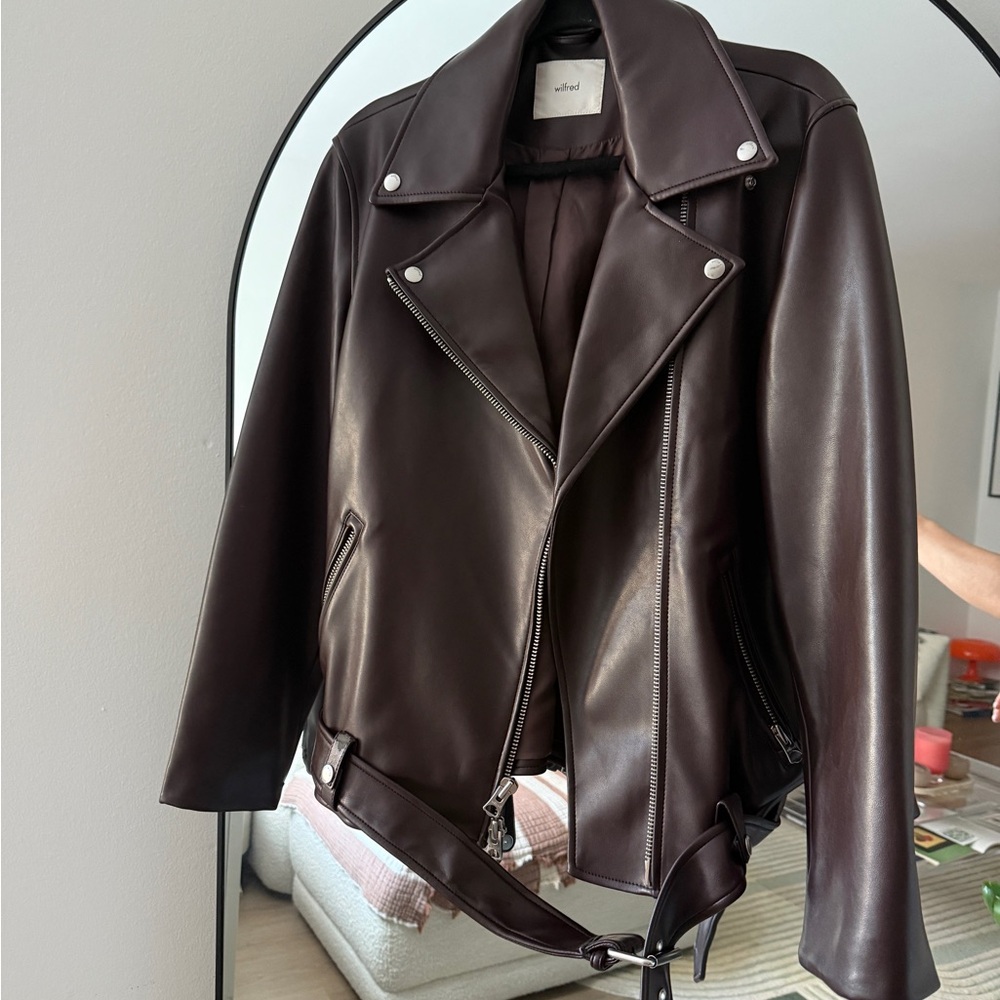 Wilfred Dark Brown Leather Jacket